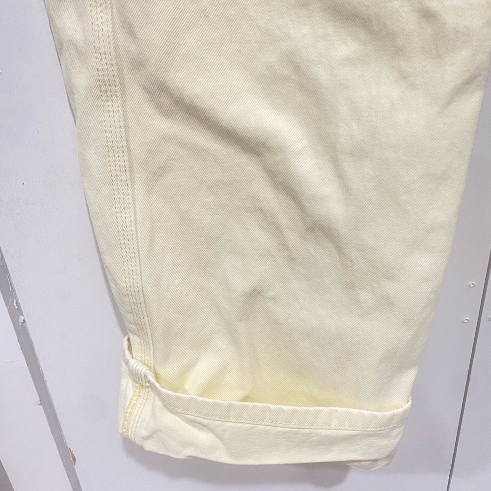 VRG GRL Women’s Jeans light yellow Denim size 10 baggy cuff hem waist 28” Cotton - Picture 4 of 7